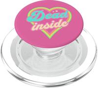 Dead Inside Heart Retro Estético Pastel Rainbow Graphic PopSockets PopGrip para MagSafe