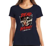 Dead Internet No Signal No Soul Japan Y2K - Camiseta para mujer, azul marino, M