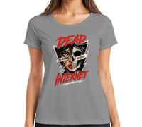Dead Internet No Signal No Soul Japan Y2K - Camiseta para mujer, gris, M