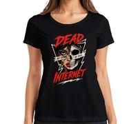 Dead Internet No Signal No Soul Japan Y2K - Camiseta para mujer, Negro , S