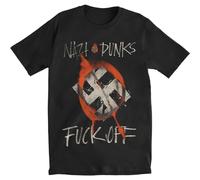 Dead Kennedys - Camiseta Nazi Punks de Algodón para Adultos Unisex (S) (Negro)