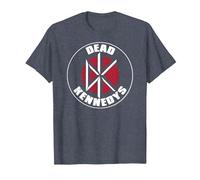 Dead Kennedys DK Brick Wall Logo Vintage Punk Band Camiseta, Hombre, Azul Jaspeado, M