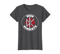 Dead Kennedys DK Brick Wall Logo Vintage Punk Band Camiseta, Mujer, Jaspeado Oscuro, 3XL