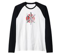Dead Kennedys Front and Back Holiday in Cambodia Tour Dates Camiseta Manga Raglan