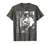 Dead Kennedys Front and Back Too Drunk Vintage Punk Band Camiseta, Hombre, Asfalto, 3XL