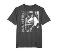 Dead Kennedys Front and Back Too Drunk Vintage Punk Band Camiseta, Hombre Tallas Grandes, Jaspeado Oscuro, 3X Alto