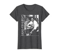 Dead Kennedys Front and Back Too Drunk Vintage Punk Band Camiseta, Mujer, Jaspeado Oscuro, XS