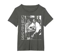 Dead Kennedys Front and Back Too Drunk Vintage Punk Band Camiseta, Mujer Tallas Grandes, Asfalto, 6XL Grande