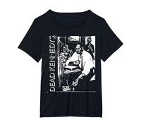 Dead Kennedys Front and Back Too Drunk Vintage Punk Band Camiseta, Mujer Tallas Grandes, Negro, 6XL Grande