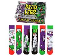 Dead Legs Zombie Oddsocks Calcetines en 39-46 en juego de 6 unidades, carbón, Talla única