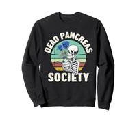 Dead Pancreas Society Diabetes Awareness Funny Skull Flower Sudadera