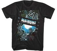 Dead Rising Zombie Film Reel Men's T Tshirts Camisetas y Tops Capcom Horror Survival Game tee Merch Black(Medium)