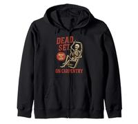 Dead Set on Carpentry Divertido esqueleto carpintero Halloween Sudadera con Capucha