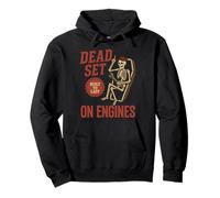 Dead Set on Engines, divertido esqueleto mecánico de automóviles, Halloween Sudadera con Capucha