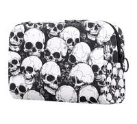 Dead Skulls - Bolsa de cosméticos para mujer, neceser de viaje, bolsa organizadora de maquillaje grande con cremallera, multicolor, 18.5x7.5x13cm/7.3x3x5.1in, Neceser
