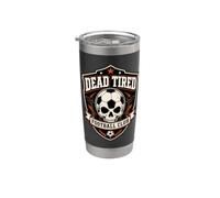 Dead Tired Football Club Fútbol Halloween Vaso térmico de acero inoxidable de doble pared