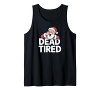 Dead Tired Santa is Sleepy Funny Christmas Costume Camiseta sin Mangas