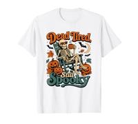 Dead Tired, todavía Espeluznante y Divertido Esqueleto Vintage de Halloween Camiseta gráfica económica