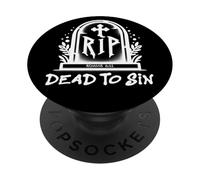 Dead to Sin - Romans 6:11 Christian Faith Graffiti PopSockets PopGrip Adhesivo