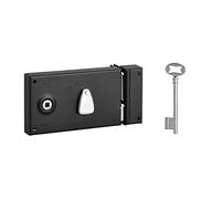 Deadbolt Lock Horizontal 1/2 Black T Thirard RH-l x H-82 x 140 mm