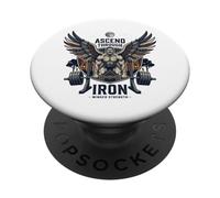 Deadlift Ascend Iron Cool Powerlifting, diseño de Gimnasio PopSockets PopGrip Adhesivo