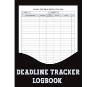 Deadline Tracker Logbook: The Deadline Tracker Logbook keeps all your assignments, work tasks, and personal goals organised in one convenient location.