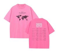 Deadline Worldtour Camiseta de algodón Camiseta gráfica de Verano Unisex for Hombres y Mujeres(A-Pink,XL)