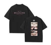 Deadline Worldtour Camisetas Unisex con gráficos de Manga Corta de algodón for Hombres y Mujeres(A-Black,XL)