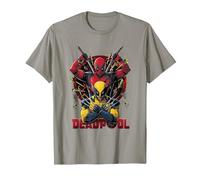 Deadpool and Wolverine Pose Camiseta, Hombre, Pizarra, L