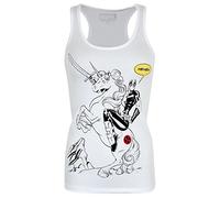 Deadpool Camiseta de Tirantes para Mujer Unicorn Ride Marvel Cotton White - L