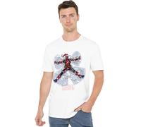 Deadpool Camiseta Unisex con diseño de ángel de Nieve de Marvel, diseño de Deadpool Christmas Blanca, Blanco, XXL