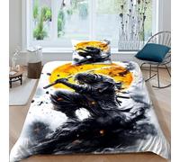 Deadpool Juego De Fundas De Edredón Estilo japonés 3D Microfibra Ropa De Cama 1 Fundas De Almohada, Niños Niñas, Funda De Edredón Dormitorio Single(135x200cm)