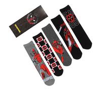 Deadpool logo and pose unisex calcetines multicolor l-xl 65% algodón,