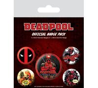 Deadpool set of 5 pin badges pack cartoon film animation official marv