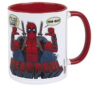Deadpool - Taza Interior Rojo 2 Thumbs, 320ml