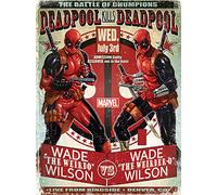 Deadpool "Wade Vs Wade, Impresiones de Lienzo, 60 x 80 cm, Multicolor