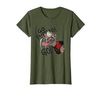 Deadpool y Wolverine se convierten en Cachorros Camiseta, Mujer, Verde Oliva, XXL