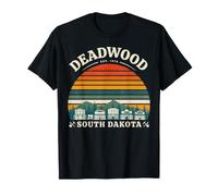 Deadwood South Dakota Retro Sunset - Recuerdo de Viaje Camiseta
