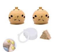 DeaHea Moxa Box - Juego de 2 soportes portátiles para quemador de moxibustión + 50 rollos de mini palo de artemisa con adhesivo para tratamiento de calefacción Accupoint Moxa, punto de acupuntura,