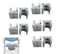 DeaHea Paquete de 10 abrazaderas elevadoras de asiento de inodoro de repuesto para asiento de inodoro elevado ajustable con asas, asiento acolchado, asientos de inodoro elevados para personas mayores