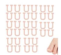 DeaHea Paquete de 40 parches correctores de uñas encarnadas en forma de U, parches correctores de uñas de los pies, vendajes para alivio de uñas encarnadas, herramienta suavizante, kit de eliminación