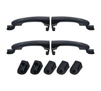 DEAL AUTO ELECTRIC PARTS Juego completo de 4 manijas de puerta exteriores izquierdas + derechas delanteras y traseras negras para Kia Sportage 05-10