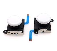 Deal4GO Joy-con - Juego de 2 botones analógicos de repuesto para Nintendo Switch/Switch Lite, palos de pulgar (blanco)