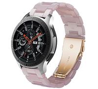 DEALELE Band Compatible for Samsung Gear S3 Frontier / Classic / Galaxy Watch 46mm, 22mm Resina con Henbilla Metálica Correa de Repuesto Para Mujer Hombre, Rosa