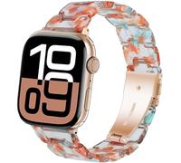 DEALELE Compatible con Apple Watch 49 mm, 46 mm, 42 mm, 45 mm, 41 mm, 44 mm, 40 mm, 38 mm, correa de resina de resina colorida de repuesto para iWatch Series 10/9 / 8/7 / 6/5 / 4/3 / SE/Ultra para
