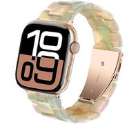 DEALELE Compatible con Apple Watch 49 mm, 46 mm, 42 mm, 45 mm, 41 mm, 44 mm, 40 mm, 38 mm, correa de resina de resina colorida de repuesto para iWatch Series 10/9 / 8/7 / 6/5 / 4/3 / SE/Ultra para