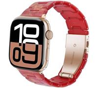 DEALELE Compatible con Apple Watch 49 mm, 46 mm, 42 mm, 45 mm, 41 mm, 44 mm, 40 mm, 38 mm, correa de resina de resina colorida de repuesto para iWatch Series 10/9 / 8/7 / 6/5 / 4/3 / SE/Ultra para
