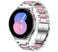 DEALELE Compatible con Samsung Gear Sport/Galaxy Watch de 42 mm,Active 2,Galaxy 3 de 41 mm,Galaxy Watch 4,GT3 de 42 mm, plateado/rosa
