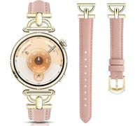 DEALELE Correa compatible con Huawei Watch GT5 Pro de 42 mm / GT5 41 mm / GT4 41 mm / Garmin Venu 3S / Forerunner 265S / 255S / Fossil para mujer Gen 6, correas de metal de cuero suave de 18 mm para