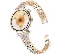 DEALELE Correa compatible con Huawei Watch GT6 / GT5 / GT4 de 41 mm / GT5 Pro de 42 mm / Fossil para mujer Gen 6 / Gen 5E 42 mm / Garmin Venu 3S, pulsera de metal con diamantes de imitación brillantes